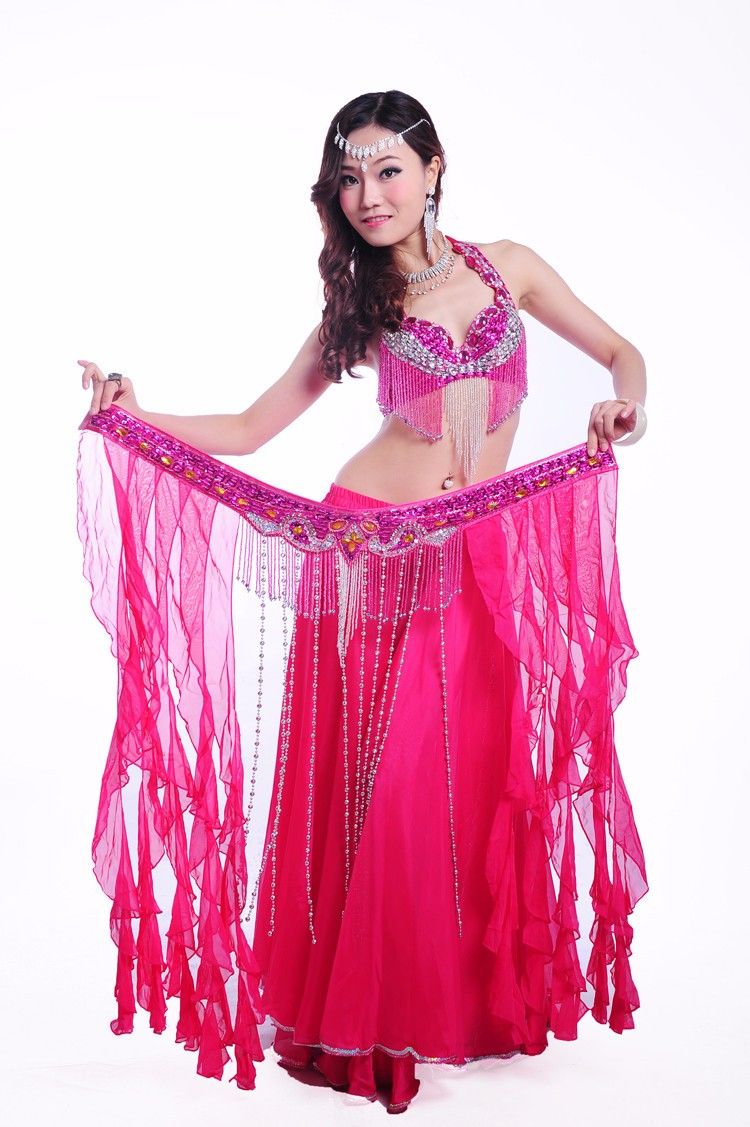 Acquista 2018 Nuovo Costume Di Danza Del Ventre Set 3 Pezzi Reggiseno Gonna Cintura Completo Abiti Di Danza Del Ventre I Bellydance Professional Spedizione Gratuita A 38 66 Dal Dancingqueen88 Dhgate Com