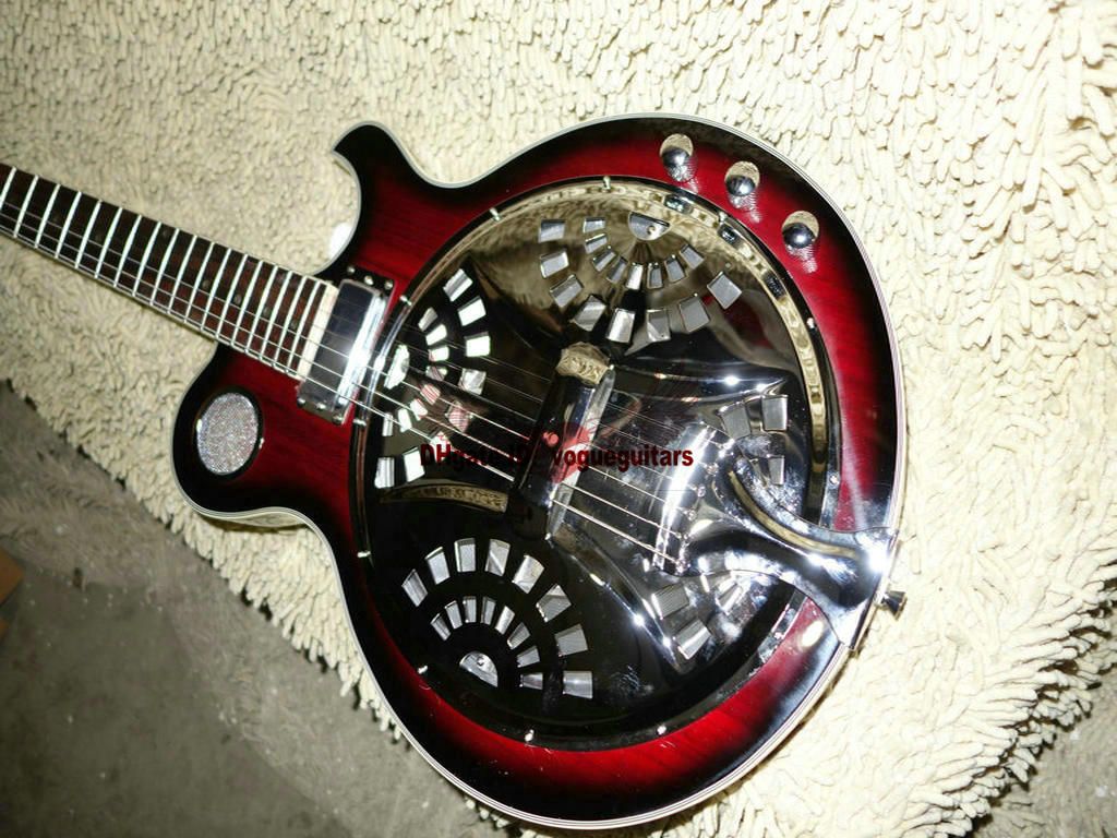 New Custom Dobro Guitar Resonator Red Custom Shop Electric Guitar New