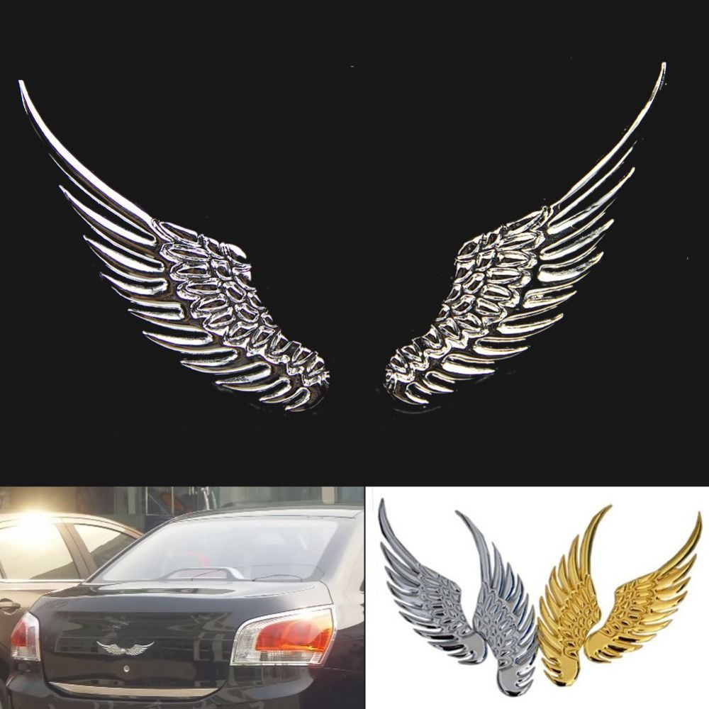 3d Alloy Metal Angel Hawk Wings Emblem Badge Decal Car ...