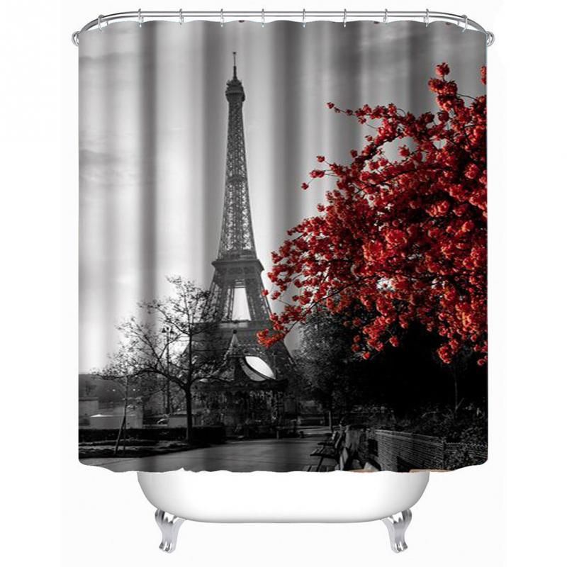 2018 Hot New Fashion The Eiffel Tower Family Bathroom 2018 Hot New Fashion The Eiffel Tower Family Bathroom Shower Curtain Simple Polyester Ring Pull From Jk Factory Whole 46 24 Dhgate Com