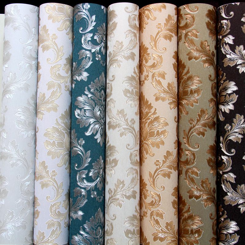 3D Stereo Damascus 3D Stereoscopic Thick Embossed Wallpaper The Living