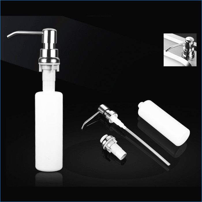 Kitchen Sink Soap Dispenser Pump Stainless Steel And Abs Hand Soap Dispensers Bottle Free Shipping J15326