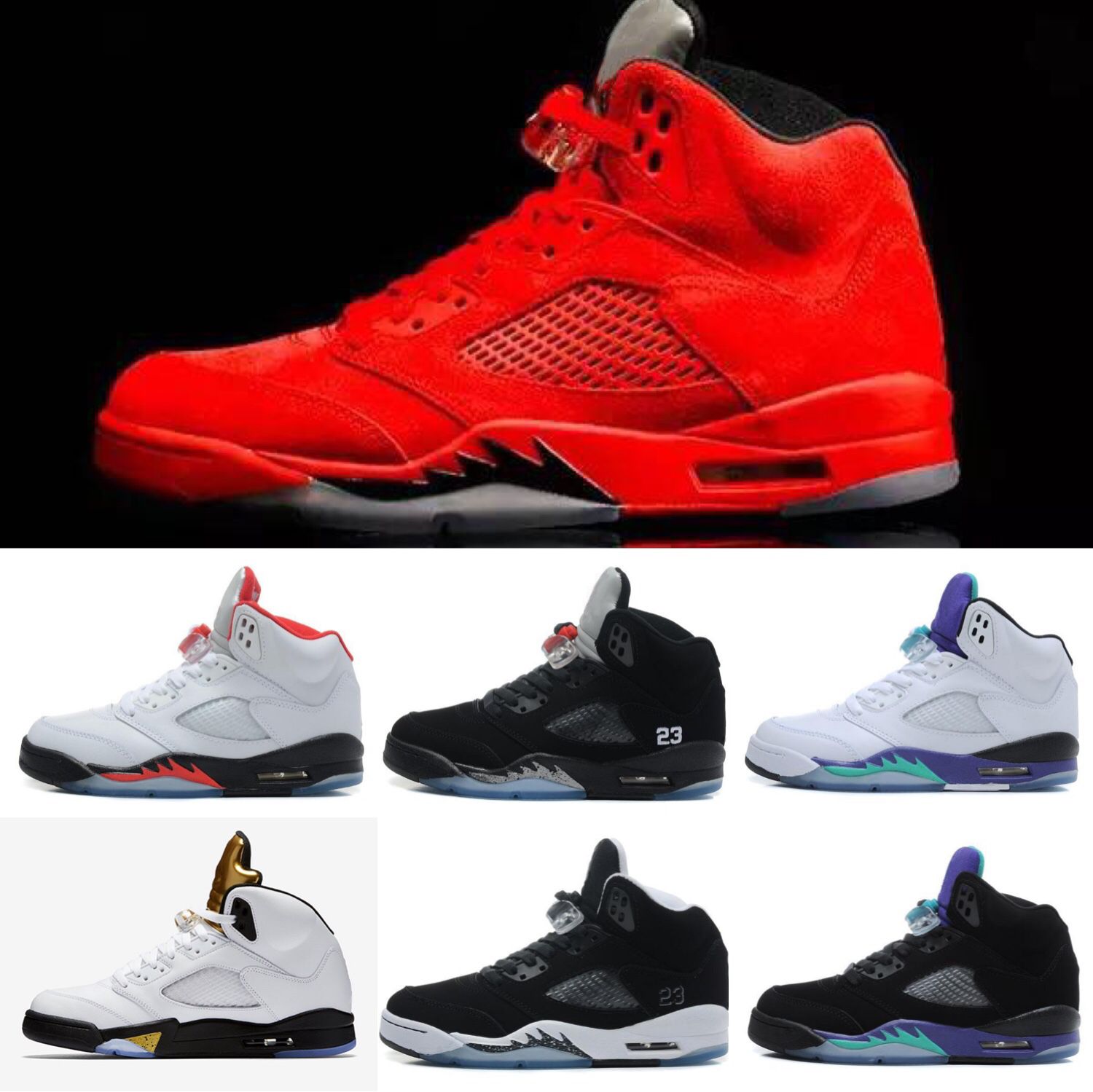 Brand Basketball Shoes 5 5s Mens Sports Olympic OG Gold Raging Blue