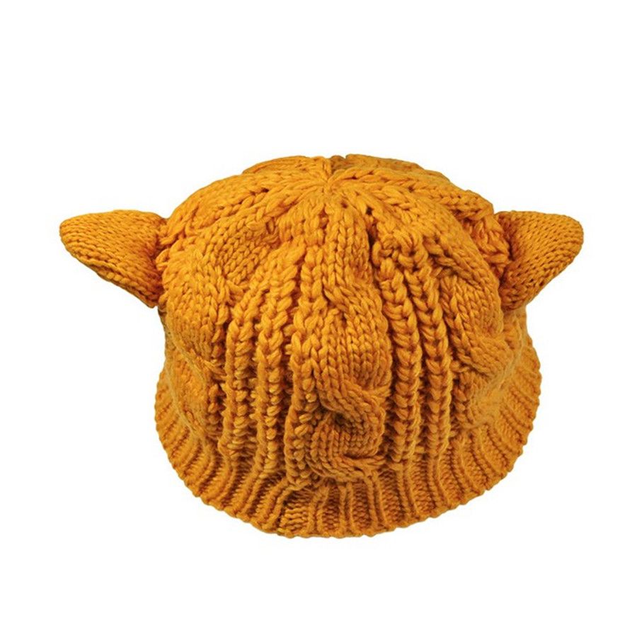 Cute Cat Beanie Hat New Korean Fashion Cute Cat Ears Hats For Women