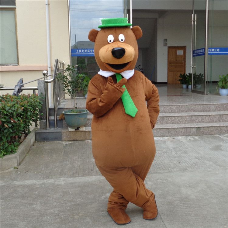 New Designed Adult Plush Yogi Bear Mascot Costumes For Party Good