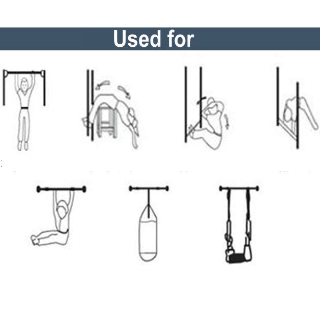 2020 Indoor Gymbar Home Door Way Pull Up Rod Hard Metal Bar Fitness