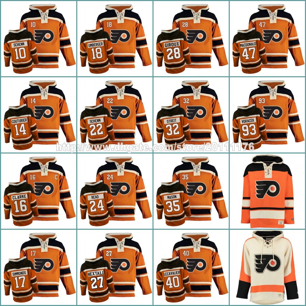 2018 mens philadelphia flyers 93 jakub voracek 35 steve mason 28 flyers 93