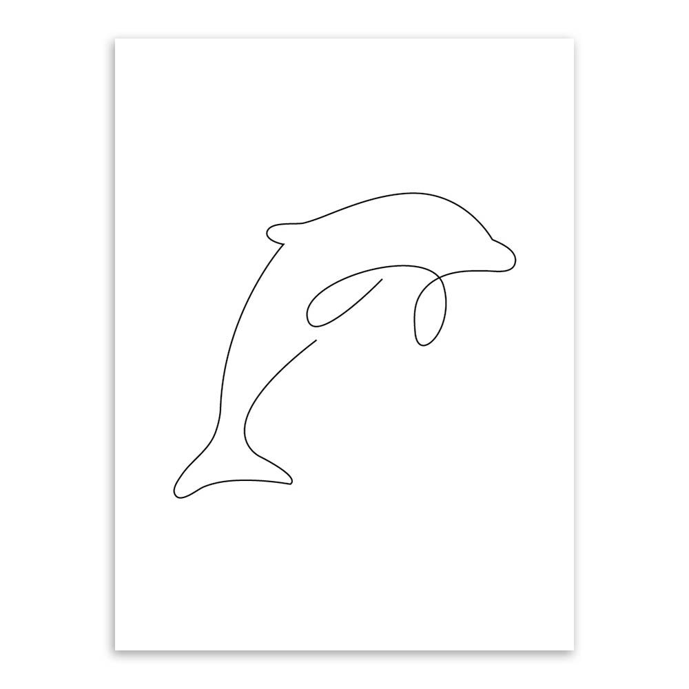 Grosshandel Moderne Picasso Minimalistischen Meer Tierform Leinwand A4 Kunstdruck Poster Abstrakte Dolphin Wandbild Wohnkultur Malerei Kein Rahmen Von Lyq669 13 74 Auf De Dhgate Com Dhgate