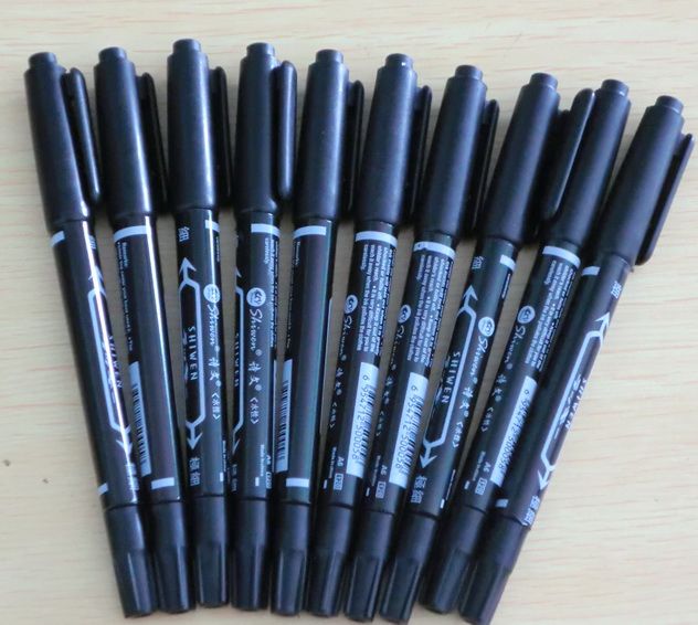 Black Dual Tattoo Skin Marker Piercing Marking Scribe Pen From 