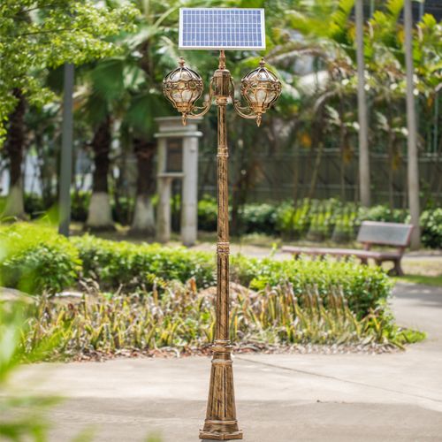 Solar Power Led Garden Street Lights Outdoor Lighting Solar Power Led Garden Street Lights Outdoor Lighting Waterproof Road Lamps Bronze Shell Warm White Cool For Villa