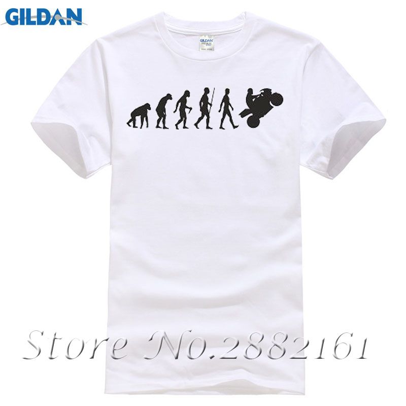 New Tops 2017 Print Letters Men T Shirt Evolution Of Motorbike T - cheap hippie shirts best baseball shirts fashion