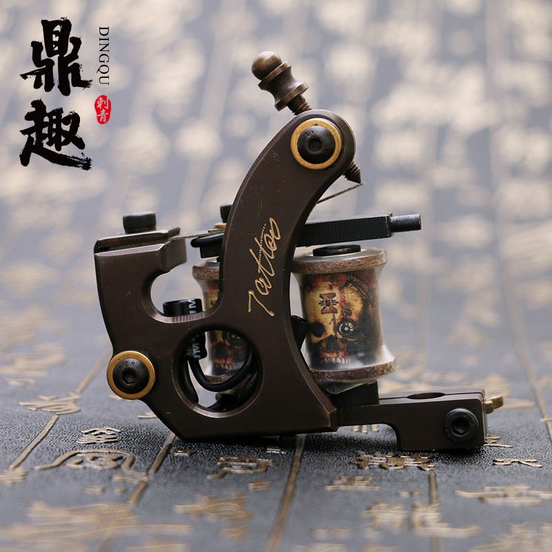 tattoo machine homemade professional tattoos low kits supplies liner guns brand carved copper pure supply
