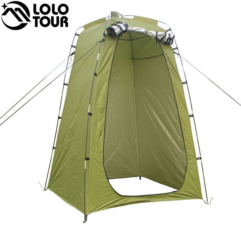 Lightweight Portable Camping Shower Tent Awning Canvas Folding Lightweight Portable Camping Shower Tent Awning Canvas Folding Outdoor Toilet Room Privacy Showing Changing Clothes Tente White Shelter Animals Temporary