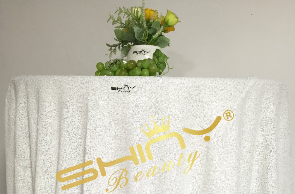 Shinybeauty 48inch Round White Sequin Tablecloth We Can Do Custom Shinybeauty 48inch Round White Sequin Tablecloth We Can Do Custom Sizes With 18 55 Piece
