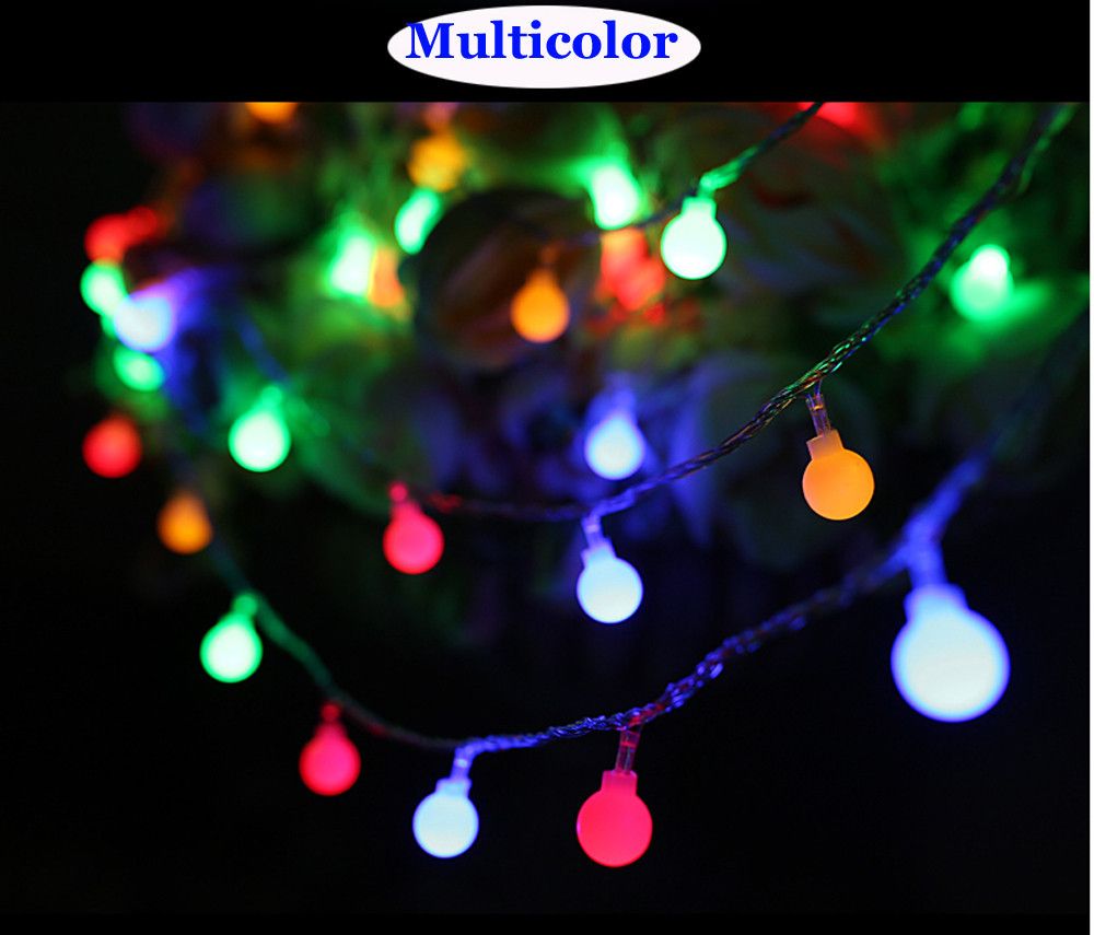 Waterdichte LED-snaar licht 10m 100LED BAL AC110V / 100V US Plug Outdoor / Indoor Decoratie Verlichting voor Kerst Festival Party