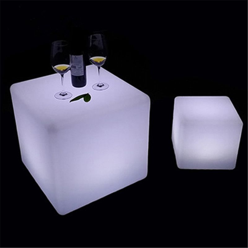 2018 Led Illuminated Furniture Waterproof 40 40cm Cube With 2018 Led Illuminated Furniture Waterproof 40 40cm Cube With Remote Control Light Up Stool Chair Luminous Outdoor From Slonglight