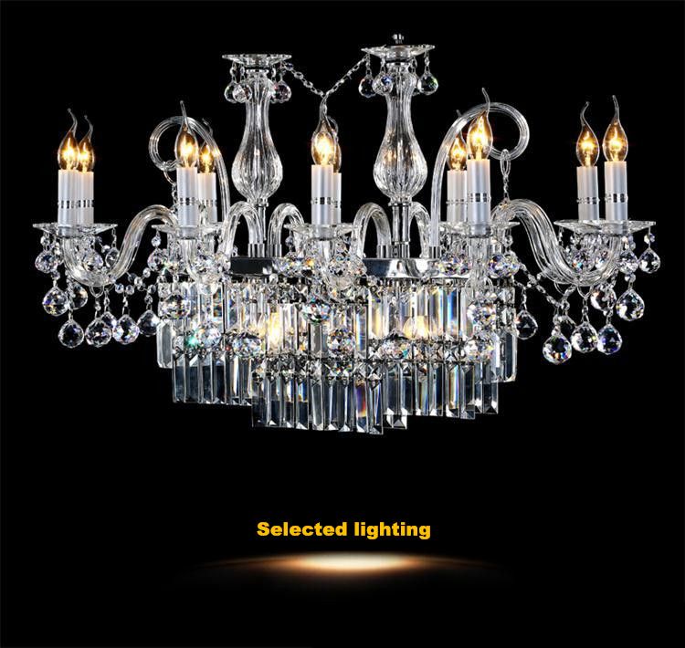 Modern Rectangle Crystal Chandelier Light Fixture 12 Lights Glass Modern Rectangle Crystal Chandelier Light Fixture 12 Lights Glass Lighting Re Hanging Dining Room L 40 X W 21 H 23 Michigan