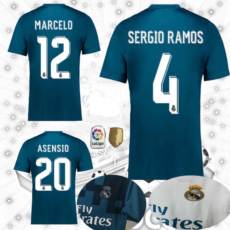 Sergio Ramos 4 Trikot Herren Real Madrid 2017-2018 Third WC