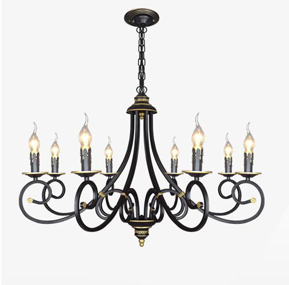 3 5 6 8 Lights Minimalist Vintage Candle Pendant Light Fixture 3 5 6 8 Lights Minimalist Vintage Candle Pendant Light Fixture Re De Sala Hanging Res Metal Lamp Chandelier Modern Traditional