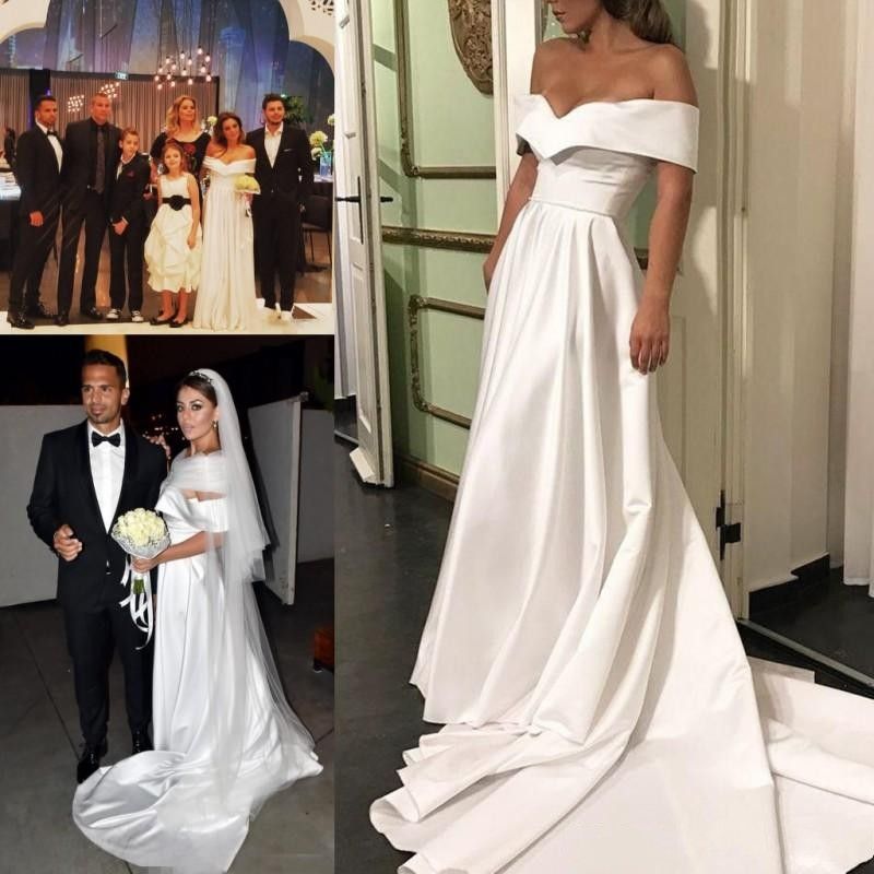 Discount 2019 Simple  Design A Line  Wedding  Dresses  Off 