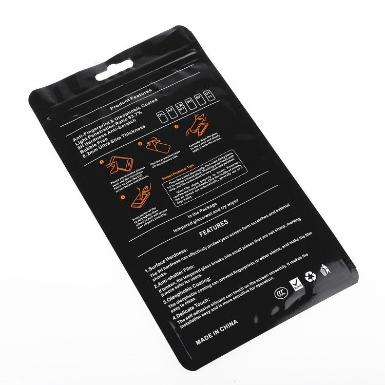 100 Stück Gewohnheit PVC-Verpackungen für gehärtetes Glas Einzelhandel Universal-Taschen für Schirm-Schutz für iPhone x 7 Plus-Verpackung