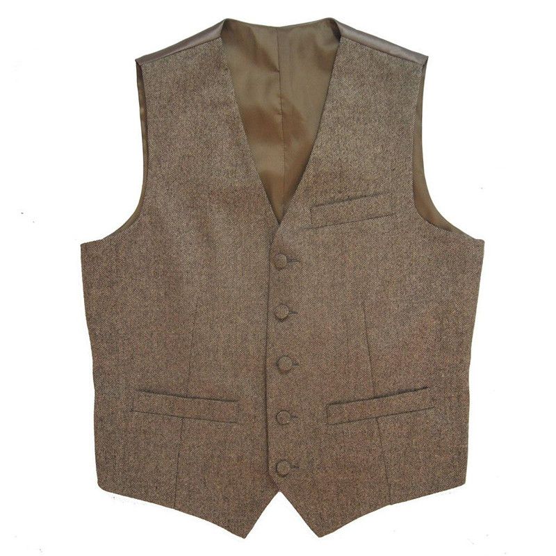 chaleco marron hombre