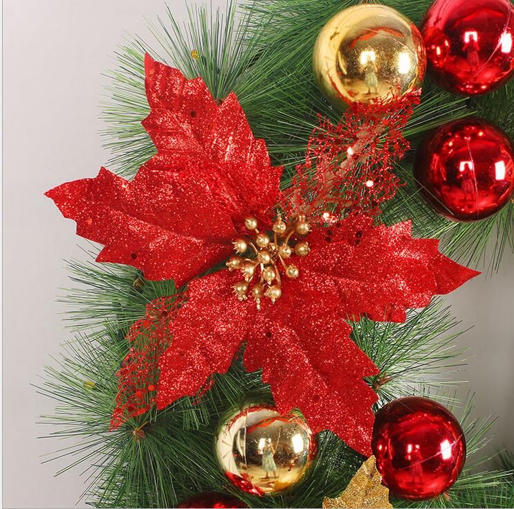18cm christmas artificial flowers gold side xmas tree decorations wedding party decor ornaments christmas supplies christmas flowers christmas decoration - Flower Christmas Ornaments 18cm christmas artificial flowers gold side xmas tree decorations wedding party decor ornaments christmas supplies christmas flowers christmas decoration - Flower Christmas Ornaments