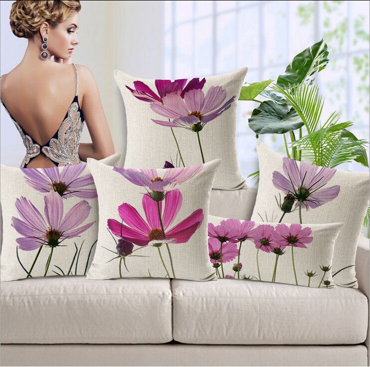 OEM 2016 Fast Shipping Floor Flower Cushion Covers To Pad Small Pink