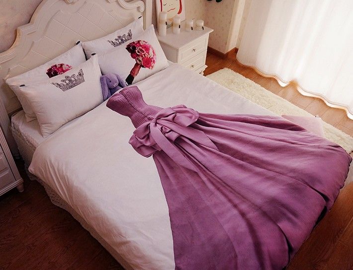 Queen Size Princess Bedding Sets Kids Teen Girls 100 Cotton Bed Queen Size Princess Bedding Sets Kids Teen Girls 100 Cotton Bed Sheets Duvet Cover Set Bedspread In A Bag Full Double Linen Bedsheet Comforters And