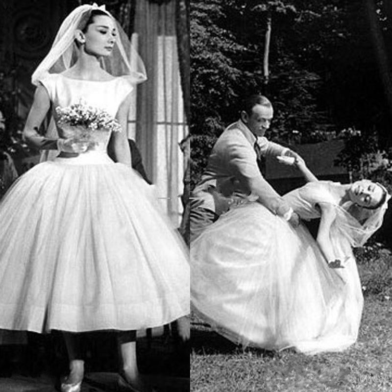 audrey hepburn style wedding gowns