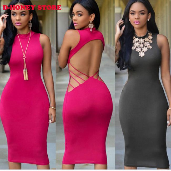 Hot Sale Glossy Night Club Sexy Party Dresses Plunging Neck Bodycon ...