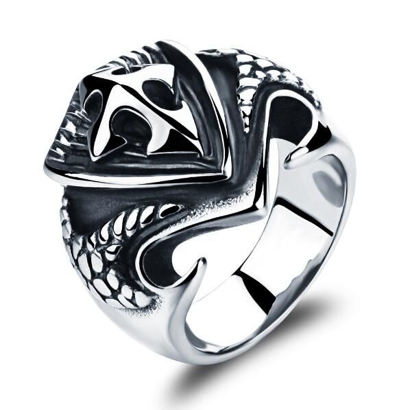 Men/'s//Women/'s Silver eagle Rings Stainless Steel Fashion Jewelry NEW