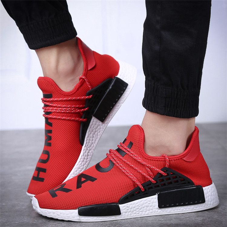 human race sneakers red