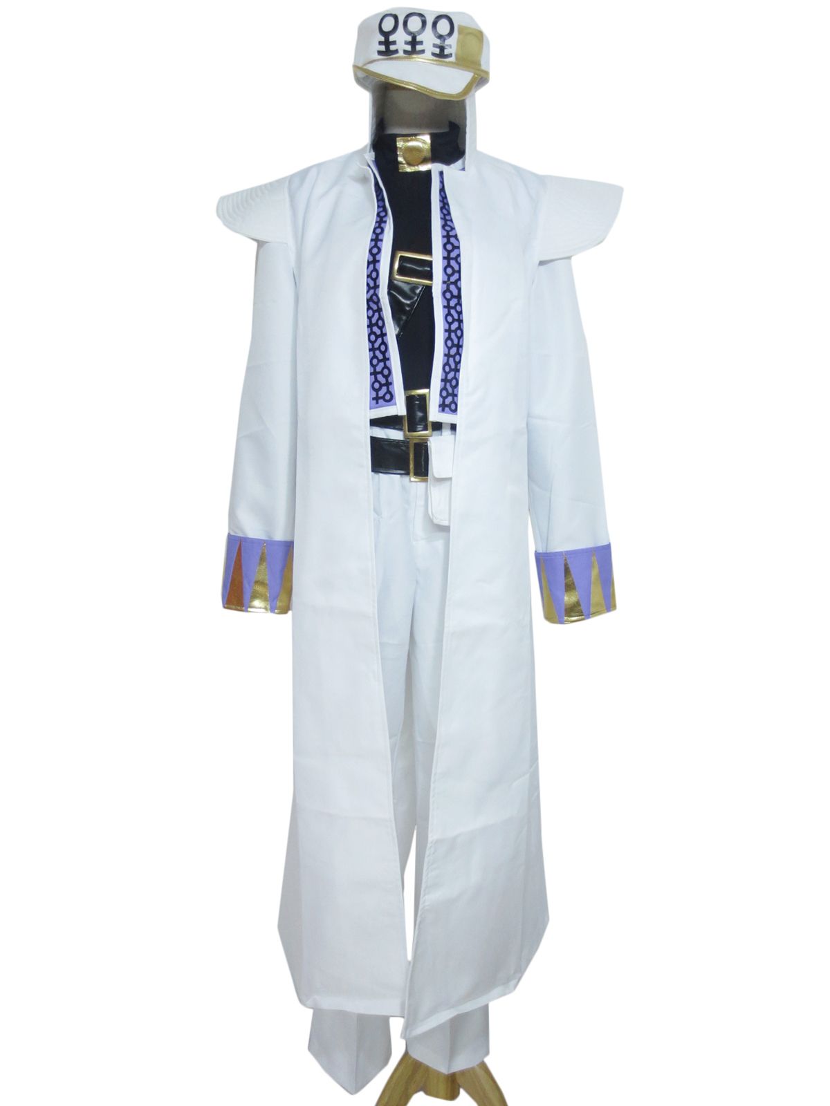 JoJos Bizarre Adventure Jotaro Kujo White Uniform Suit Cosplay Costume ...