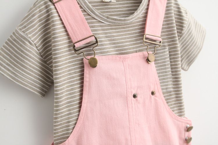 Best Quality Girls Clothing Set T Shirt Suspender Skirt Summer Denim Clothes Kids Garment