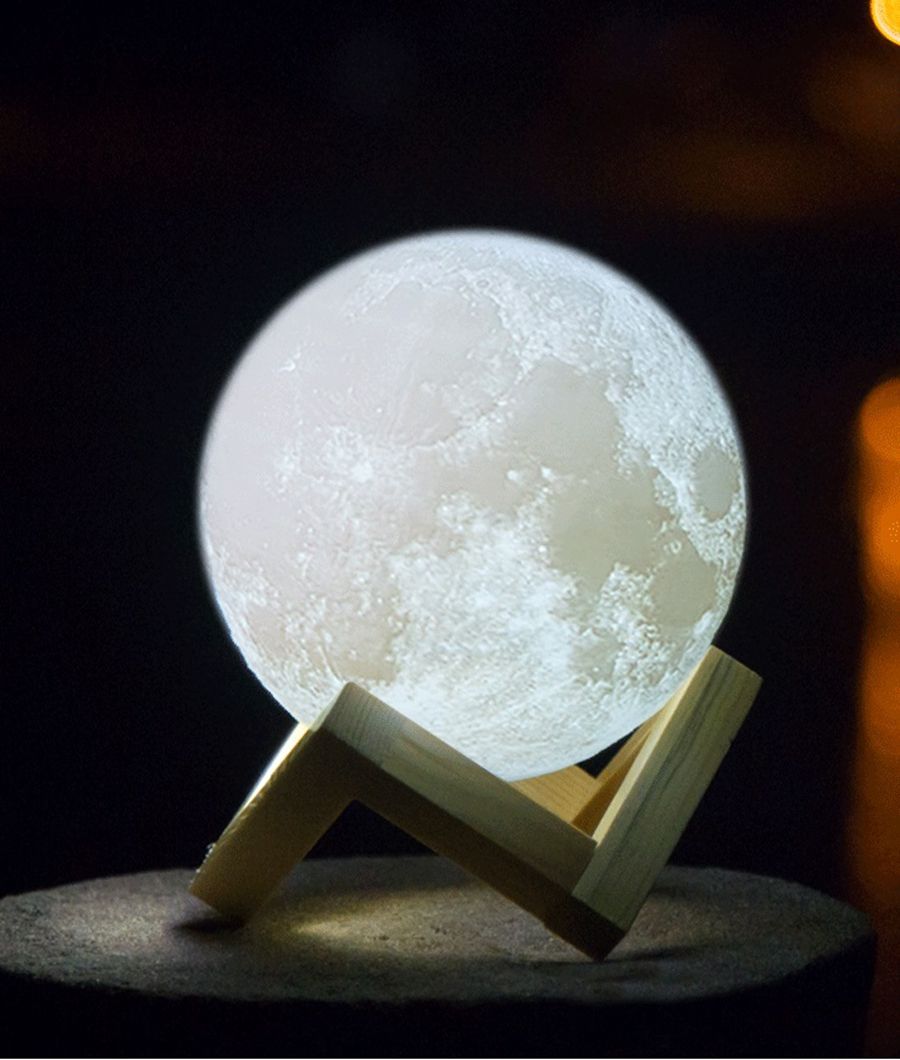 3D mágico LED Luna Luz de noche Lámpara luna Escritorio Car 