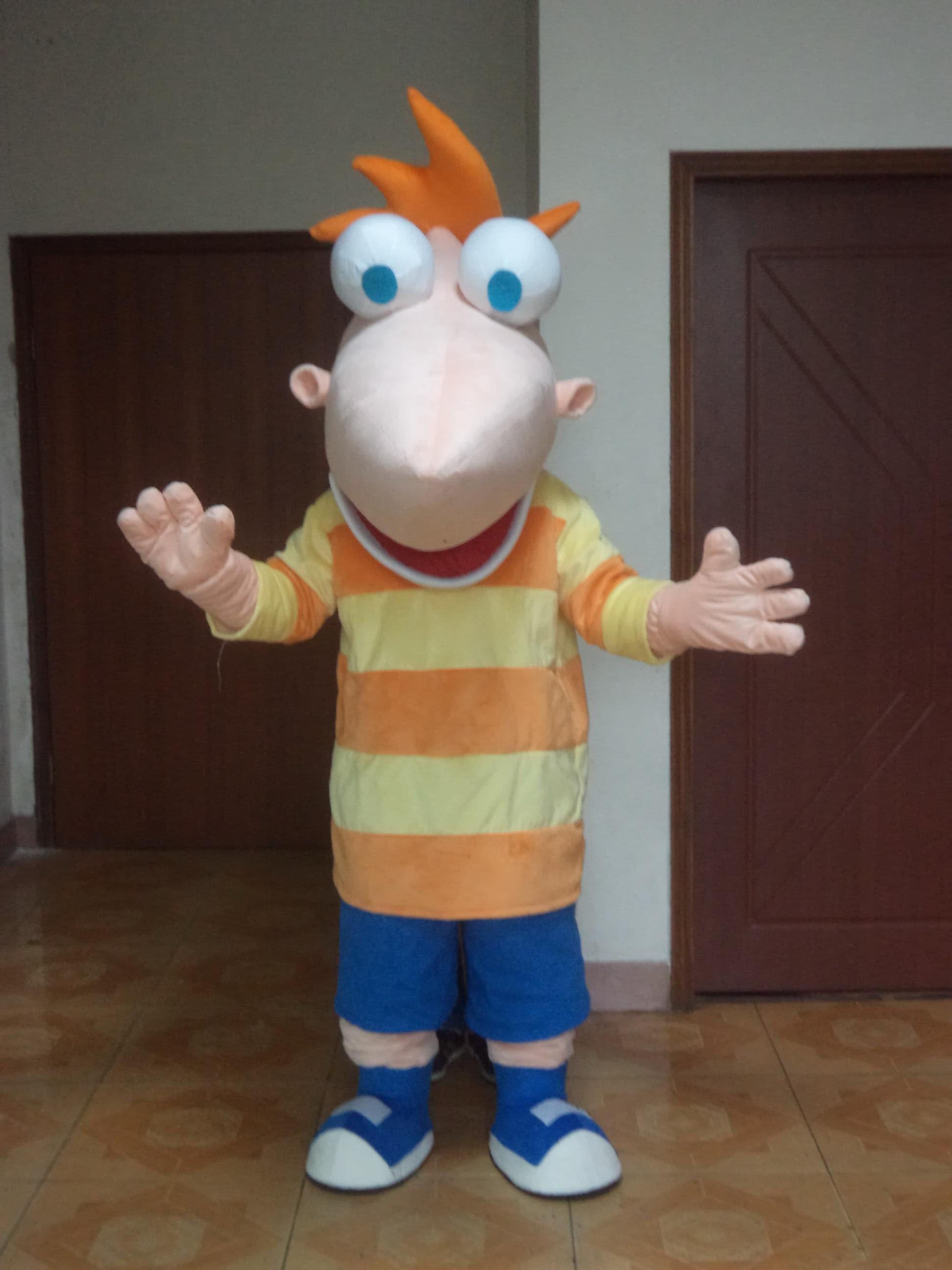 Großhandel Hochwertige Erwachsene Phineas Flynn Kostüm Phineas Maskottchen Kostüm Phineas Kostüm