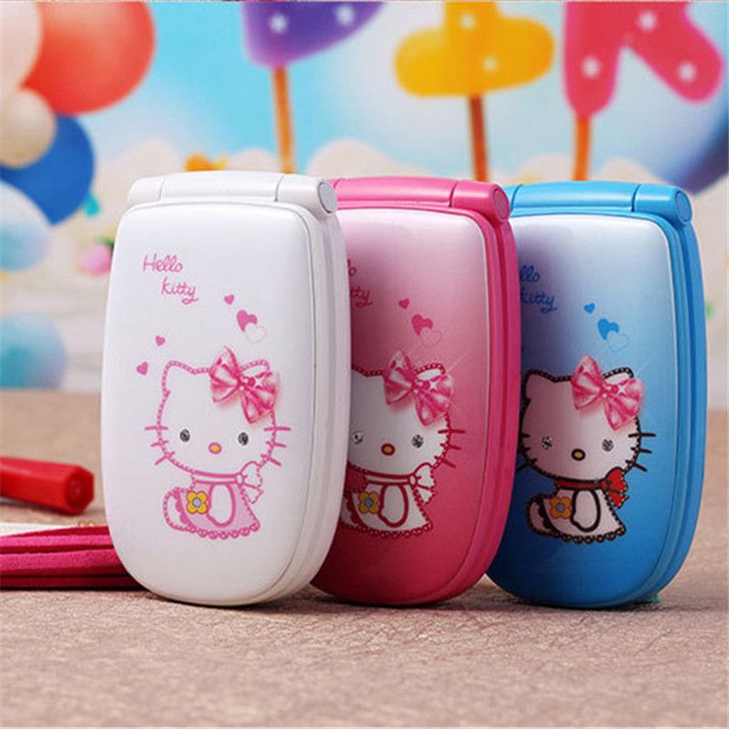 New مقفلة أزياء لطيف الكرتون Hellokitty الهاتف المحمول للنساء
