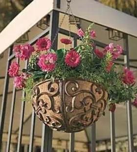2018 Round Rustic Cast Iron Hanging Flower Basket Pot Holder Heavy Metal Outdoor Garden Plant Hanger Free Ship From Haolyhelen 2018 Round Rustic Cast Iron Hanging Flower Basket Pot Holder Heavy Metal Outdoor Garden Plant Hanger Free Ship From Haolyhelen