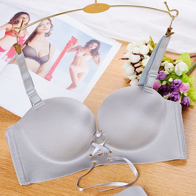 2021 MOXIAN/Pull Up Bra Sets Sexy Charm Front Strap Design Elastic Ease