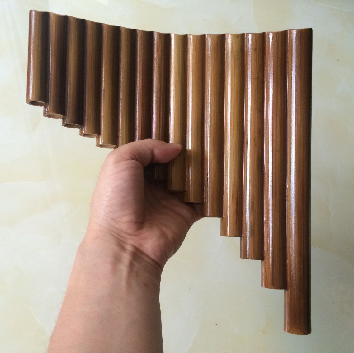 Fl/ûte de Pan en Bambou Instrument de Musique Bois Artisanal Panpipes Bamboo Flauta panflute