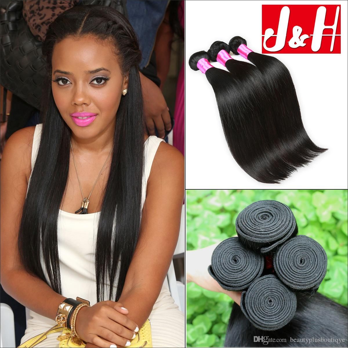 Straight Virgin Hair Extensions Brazilian Peruvian Malaysian 7a