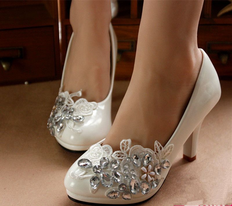 Fotos De Casamento Retratam Sapatos De Casamento Manual Personalizado  Diamante Noiva Sapatos A Dama De Honra Baixa Com Os Sapatos De Casamento  Para Sapatos Femininos De Party_happy, $103,62 | Pt.Dhgate.Com