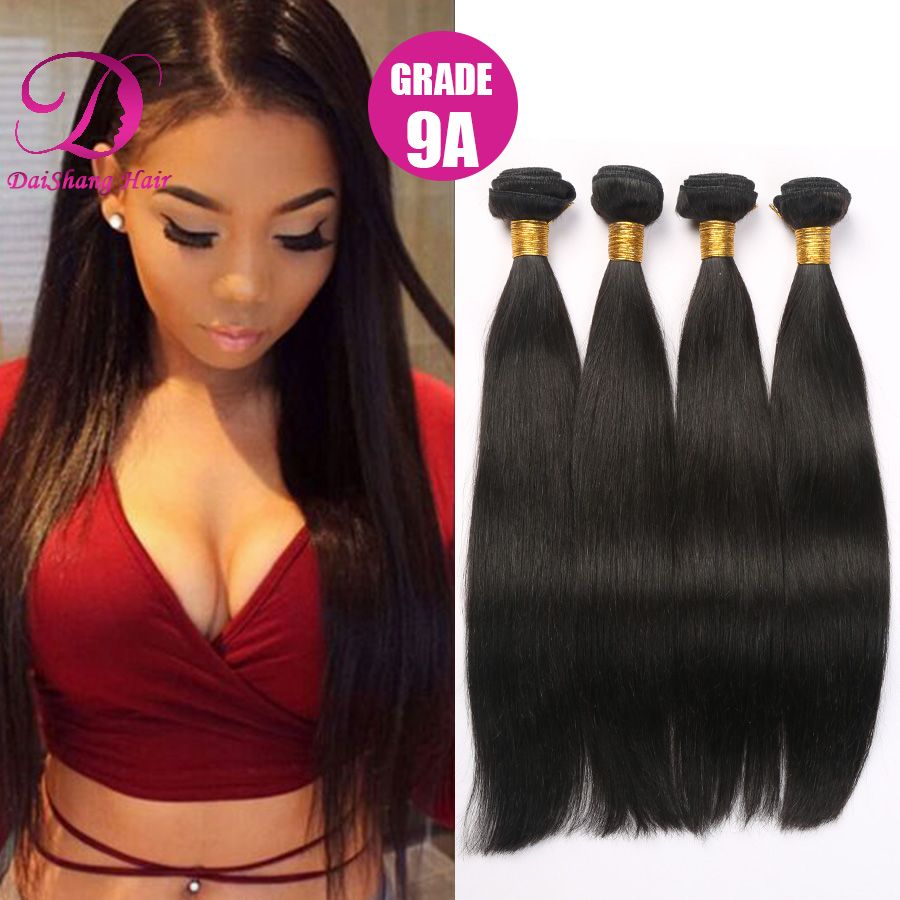 Brazilian Hair Straight Young Girl Hair Weaves Natural Color