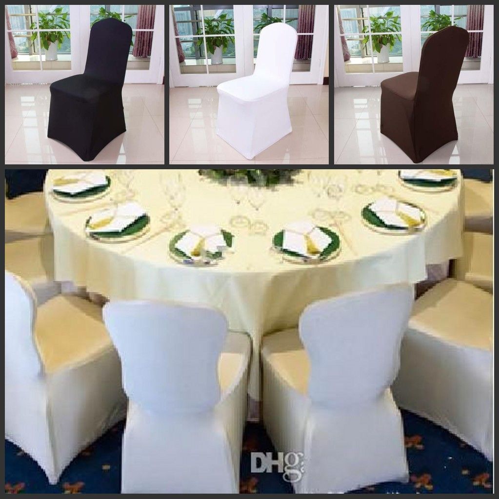 Wholesale Black White Chair Covers Spandex For Wedding Banquet Chair