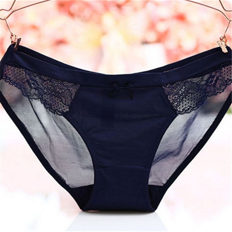 Europe and America See-Through Seamless Briefs Women Lace Sexy Panties ...