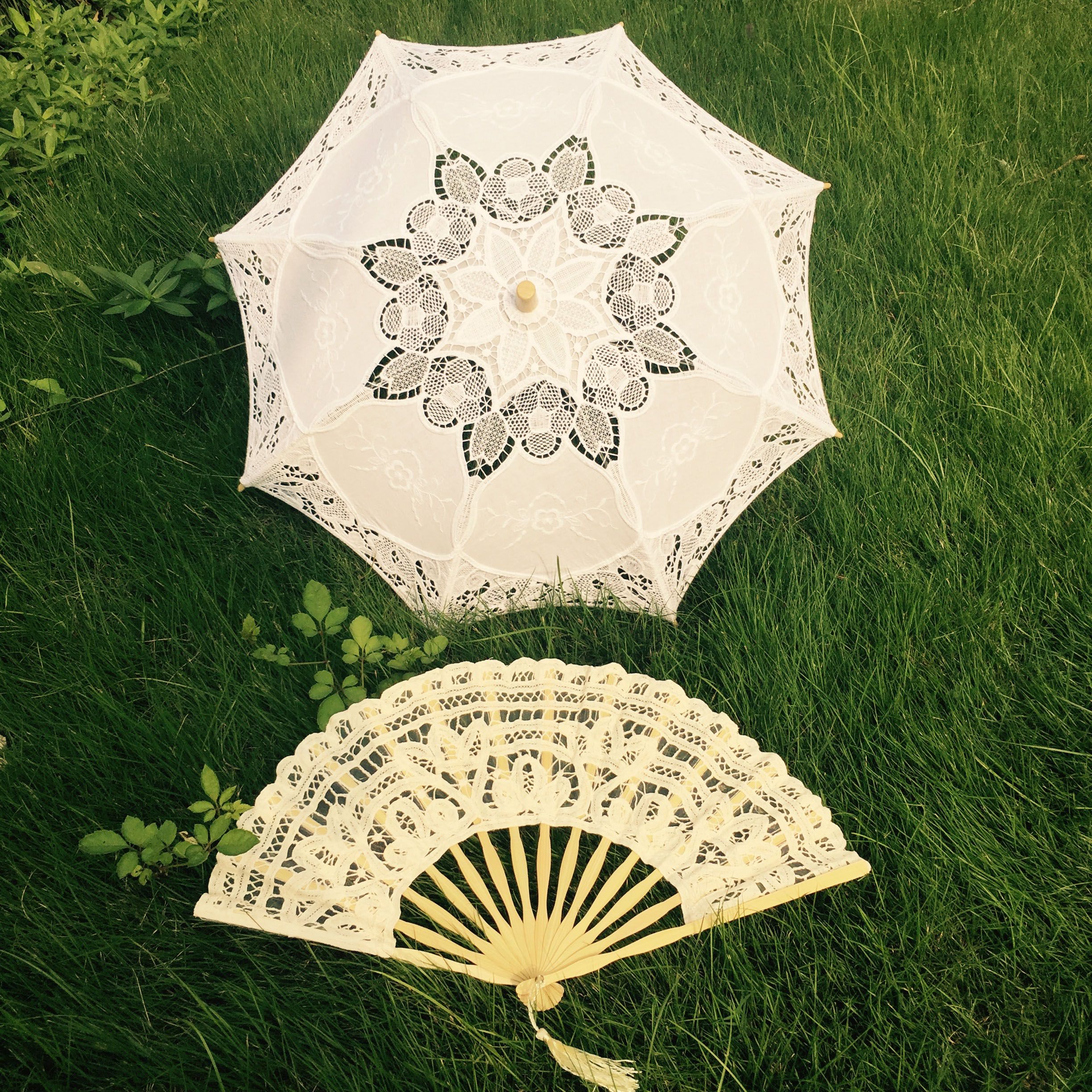 wedding parasols lace