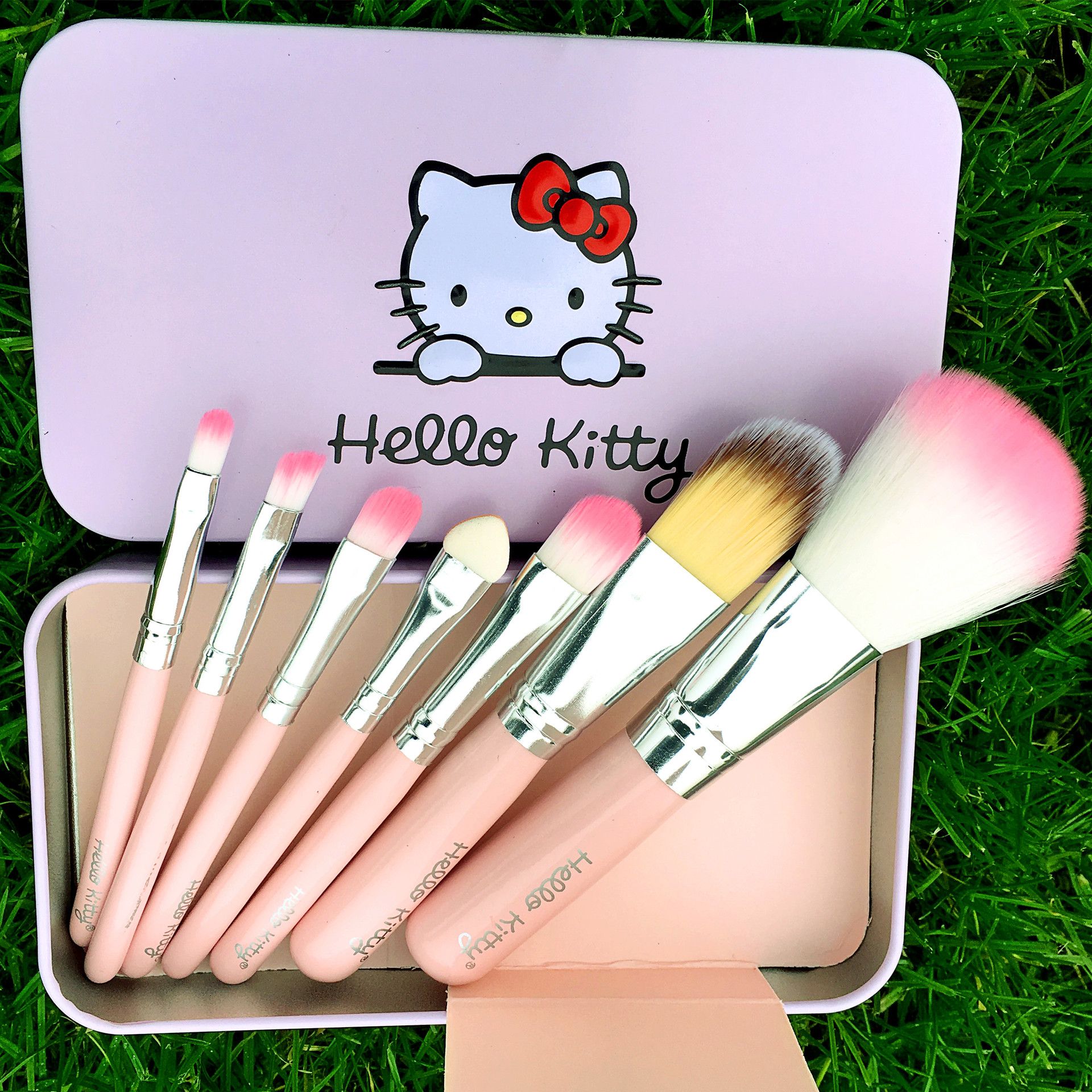 NEW 2016 Black Hello Kitty Make Up Cosmetic Brush Kit Makeup Brushes