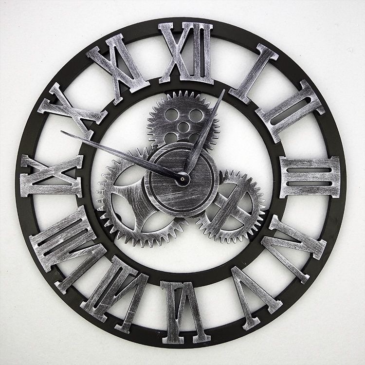 Decorative Wall Clock Modern Minimalist Living Room Shop Retro Gear Decorative Wall Clock Modern Minimalist Living Room Shop Retro Gear Large Round Personalized Creative Diy Wood Clocks For Decor