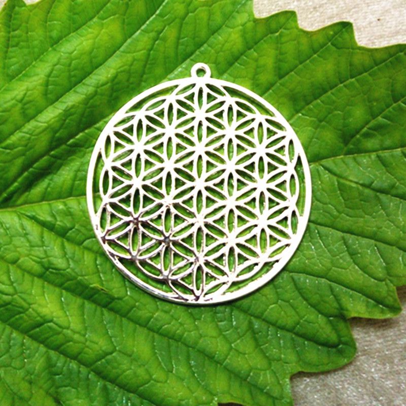 Acheter Fleur De Vie Pendentif à La Fenêtre Argent Colliers Plaqué Or Pendentifs Pour Femmes Pendentif Livraison Gratuite De 3016 Du